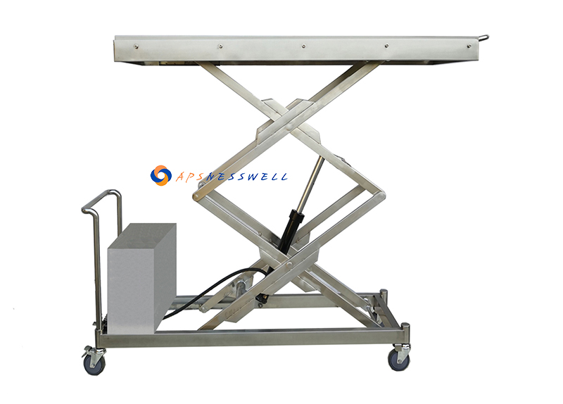 Electric Double Scissors Lifting Trolleys Mortuary Equipment