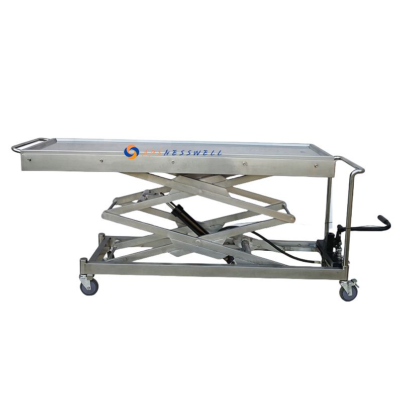 Mortuary Manual Hydraulic Lifting Trolley