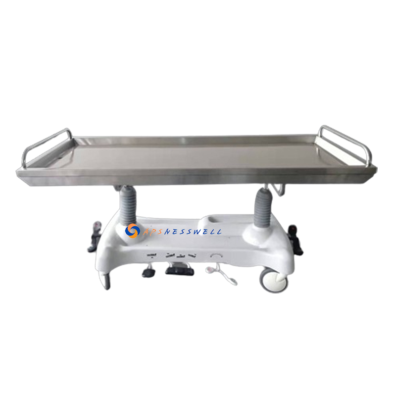 Adjustable Hydraulic Embalming Table Mortuary Trolley