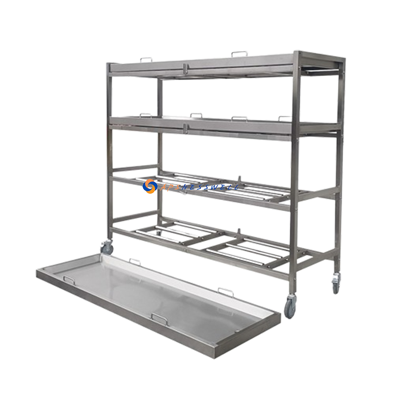 4-Tier Side Loading Cadaver Rack Mortuary Rack