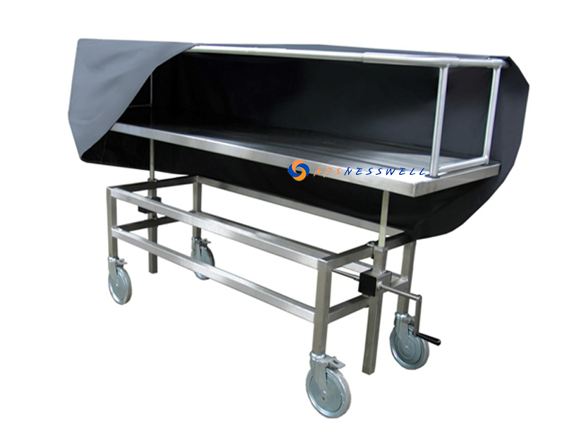 Morgue Transport Trolley Covered Cadaver Carrier