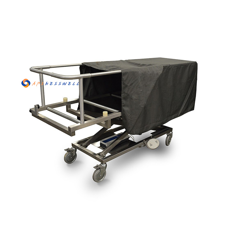 Electric Forklift Covered Cadaver Lifting Trolley Morgue