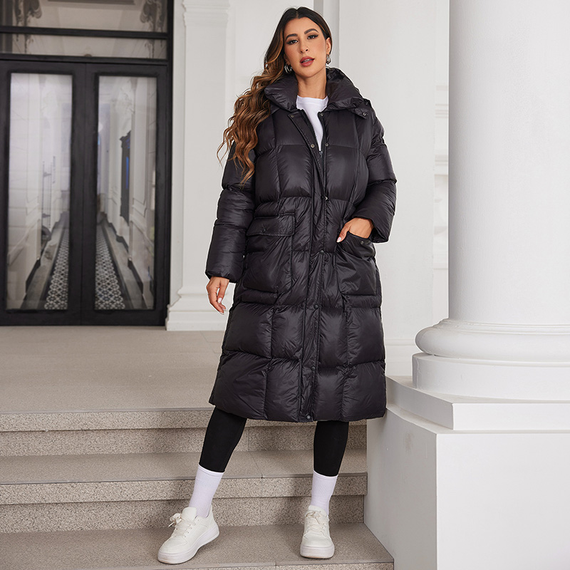 BB2174-Hooded Square Detail Puffer