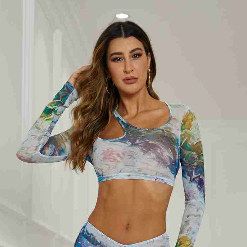 CID1818-Printed Hollow Top