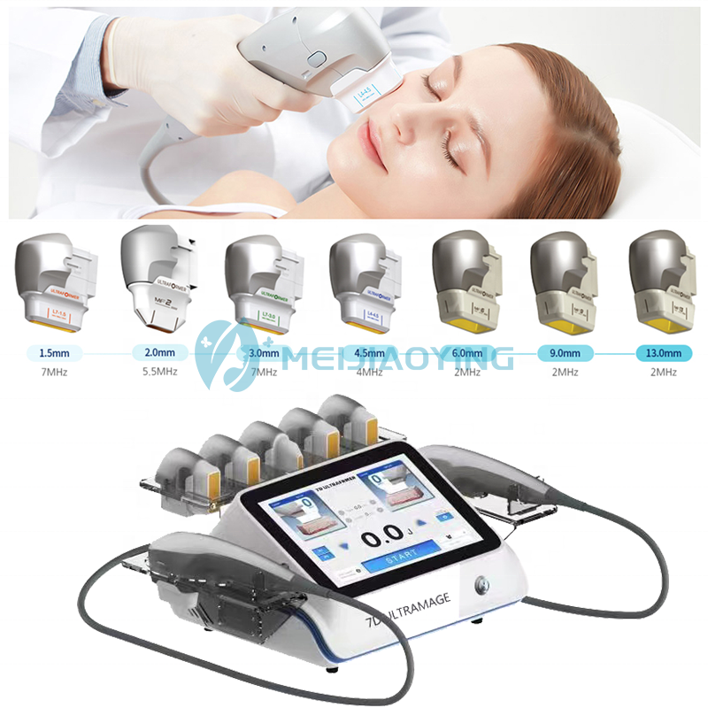 Portable 7D HIFU Face Lifting Wrinkles Removal Machine