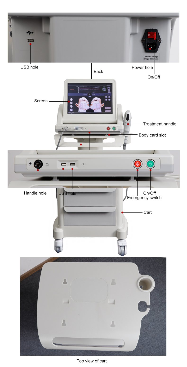 Professional Skin Tightening Face Lifting Hifu Machine