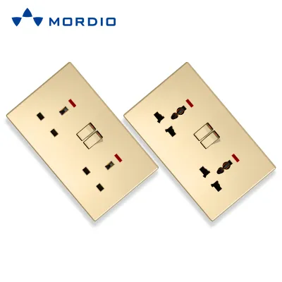 S1.1 large panel uk 13A switched socket