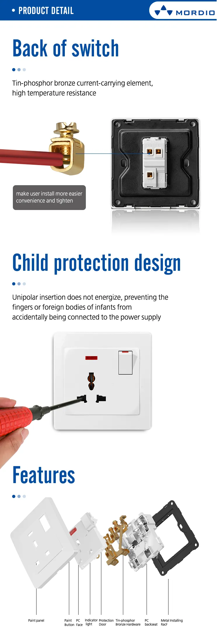 A4 Dubai GCC 13A switched socket