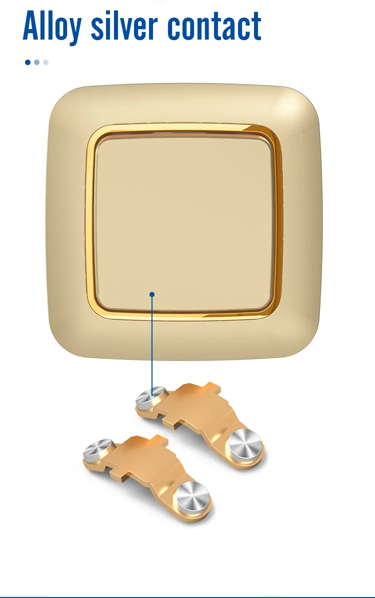 F200 Gold Electroplated ring eu wall socket