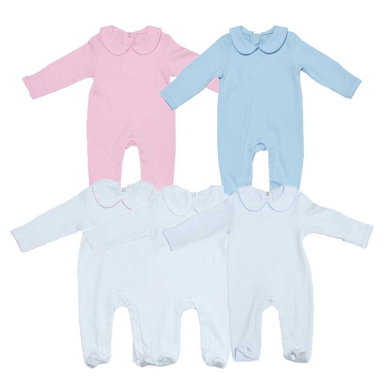 Footie Long Sleeve Fold Up Hands  Baby Bodysuit Rompers