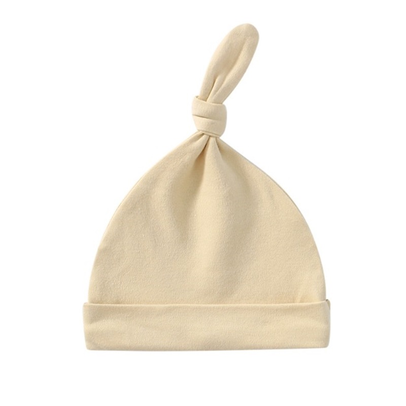 Embroidered knotted cotton baby hat single-layer newborn fetal cap