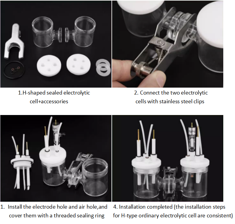 3mm GCE(Glass Carbon Electrode) & Electrolytic Cell All Types for  Electrochemical Lab