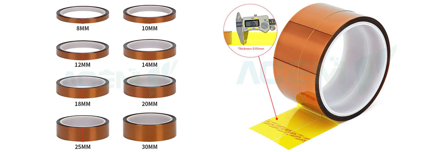 Ruban Adhésif Résistant à La Chaleur, Ruban De Résistance Aux Hautes Températures En Polyimide Sans Résidus, Ruban Isolant Professionnel Pour Batterie Au Lithium 33 M