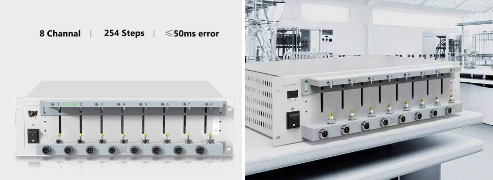 5V6A Li-ion 8 Channel Battery Tester Battery Analysing Equipment for Cylinder Cell and Pouch Cell