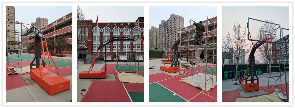 Empowering Students: Hebei Kangna Yipin Installs and Maintains Basketball Hoops at Anyang High School