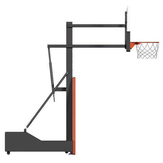 Adjustable Portable Basketball Hoop with Tempered Glass Backboard
