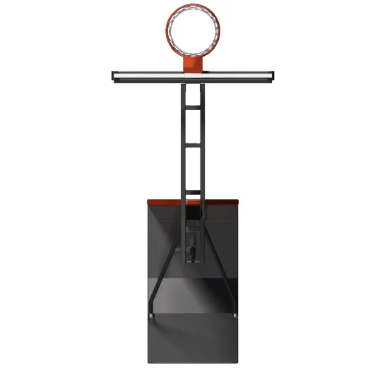 Adjustable Portable Basketball Hoop with Tempered Glass Backboard