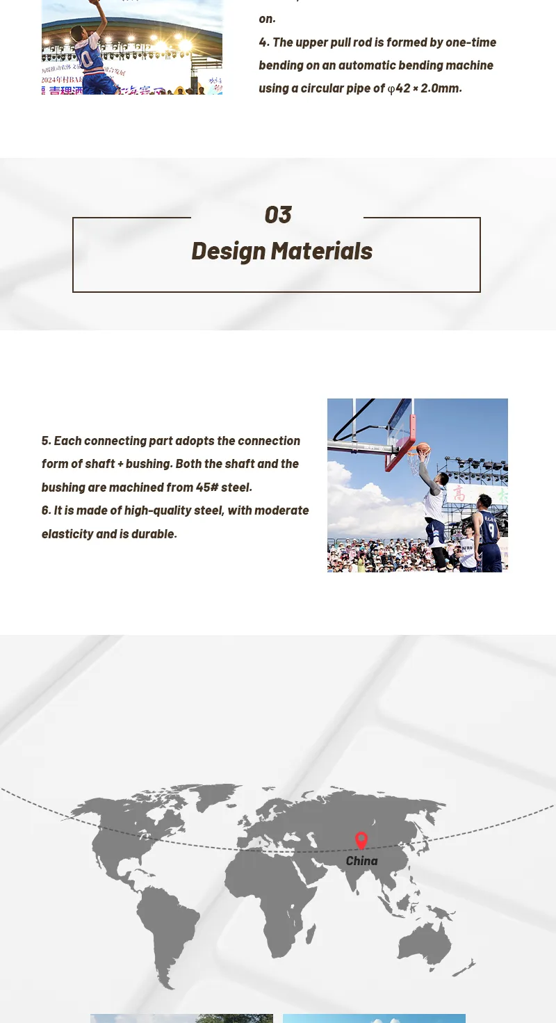 High-Performance Indoor and Outdoor Basketball Stand with Buried Basketball Hoop