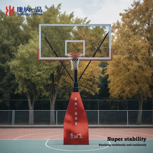 Outdoor & Indoor Basketball Stand with Secure Buried Basketball Hoop