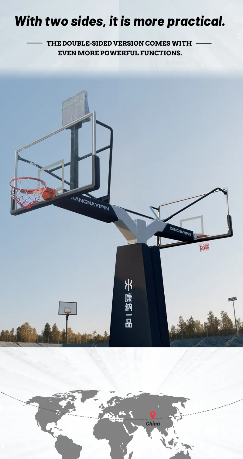 Versatile Basketball Stand and Underground Hoop for Competitive Play