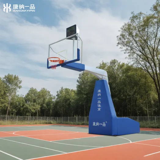 Height Adjustable Outdoor with Light Portable Basketball Hoop Stand 10 Feet Basketball Court Body with Stand