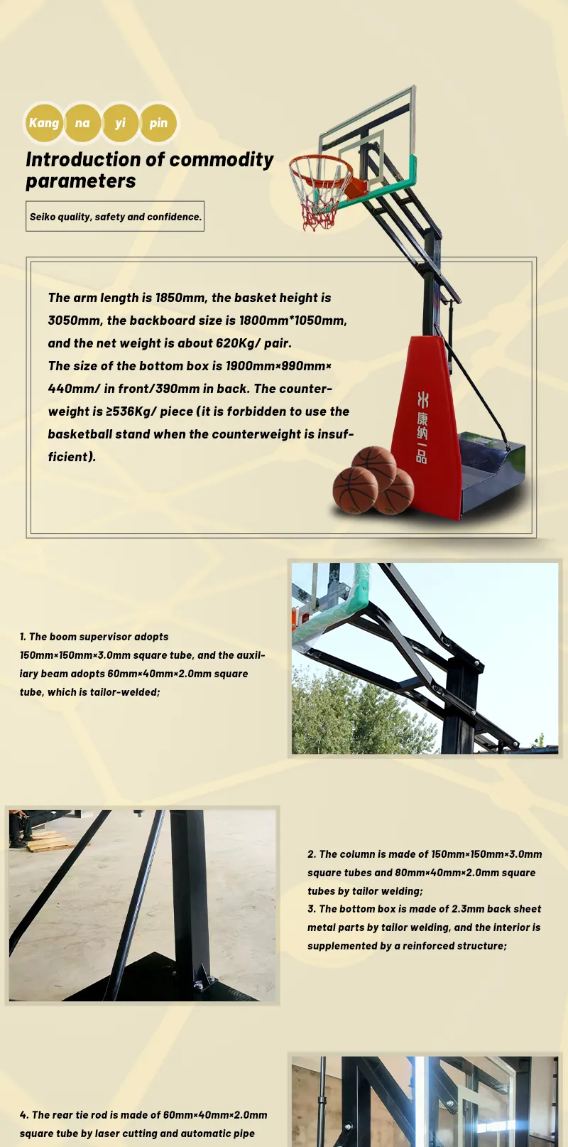 Adjustable Height Kids Basketball Hoop Basketball Stand for Indoor and Outdoor Fun