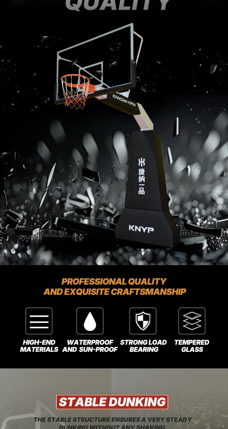 Versatile Basketball Stand and Underground Hoop for Competitive Play