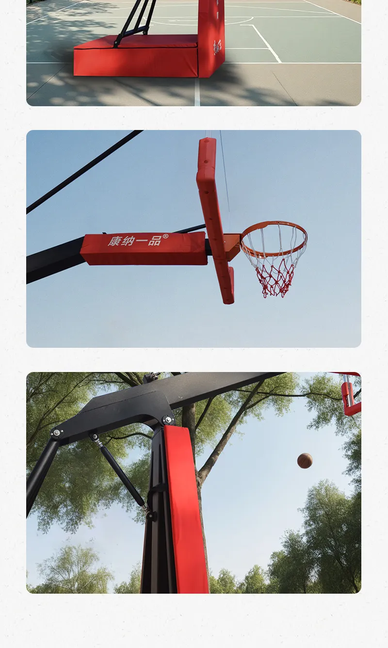 Outdoor & Indoor Basketball Stand with Secure Buried Basketball Hoop