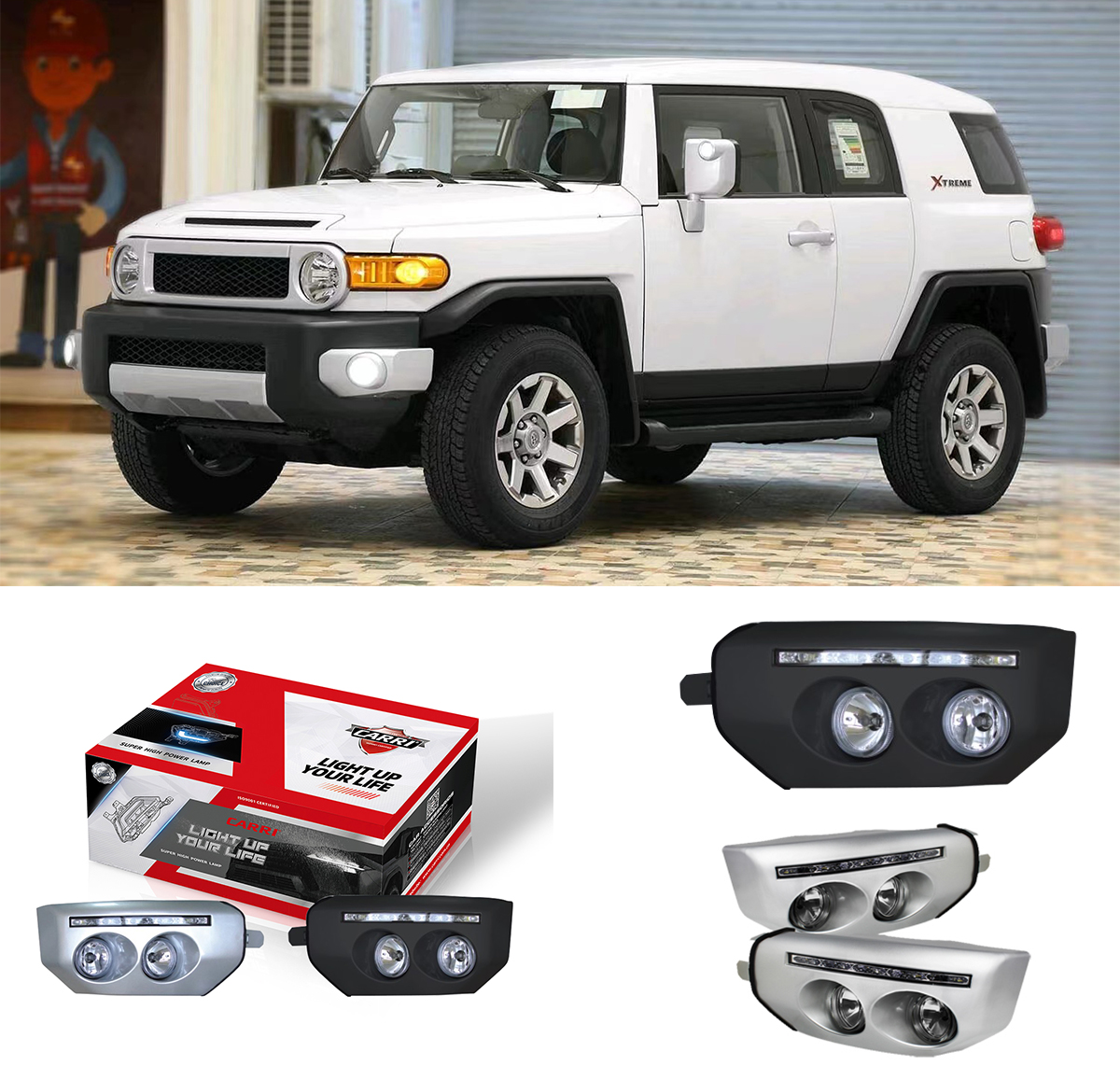 DAYTIME RUNNING LIGHT FOR TOYOTA FJ CRUISER 2010-ON #TB013TA-DRL