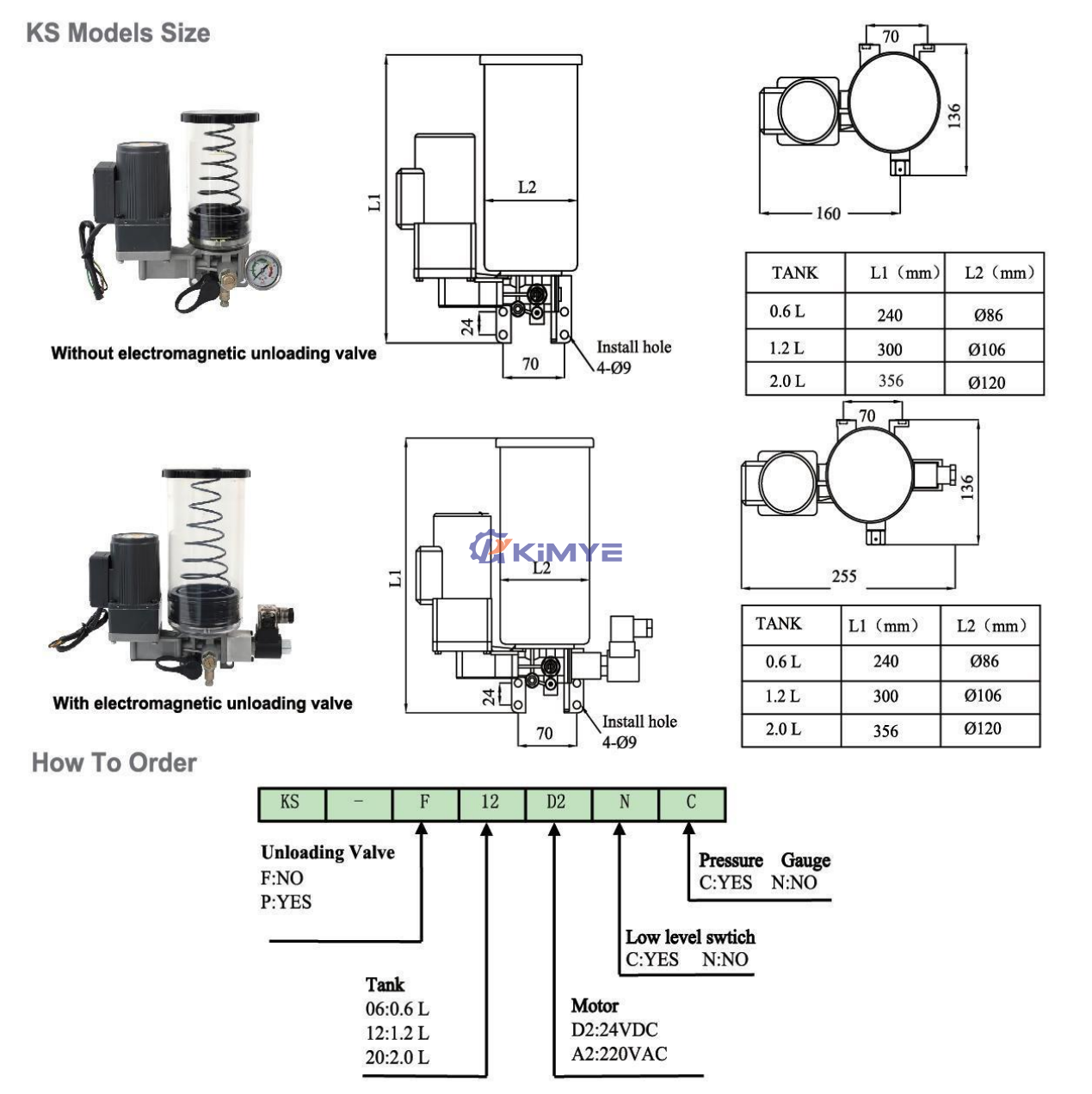 Electric grease pump KS