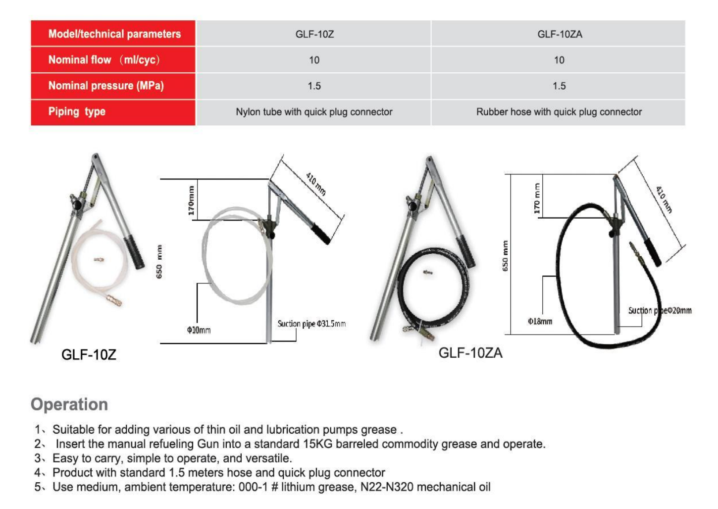 Manual grease gun