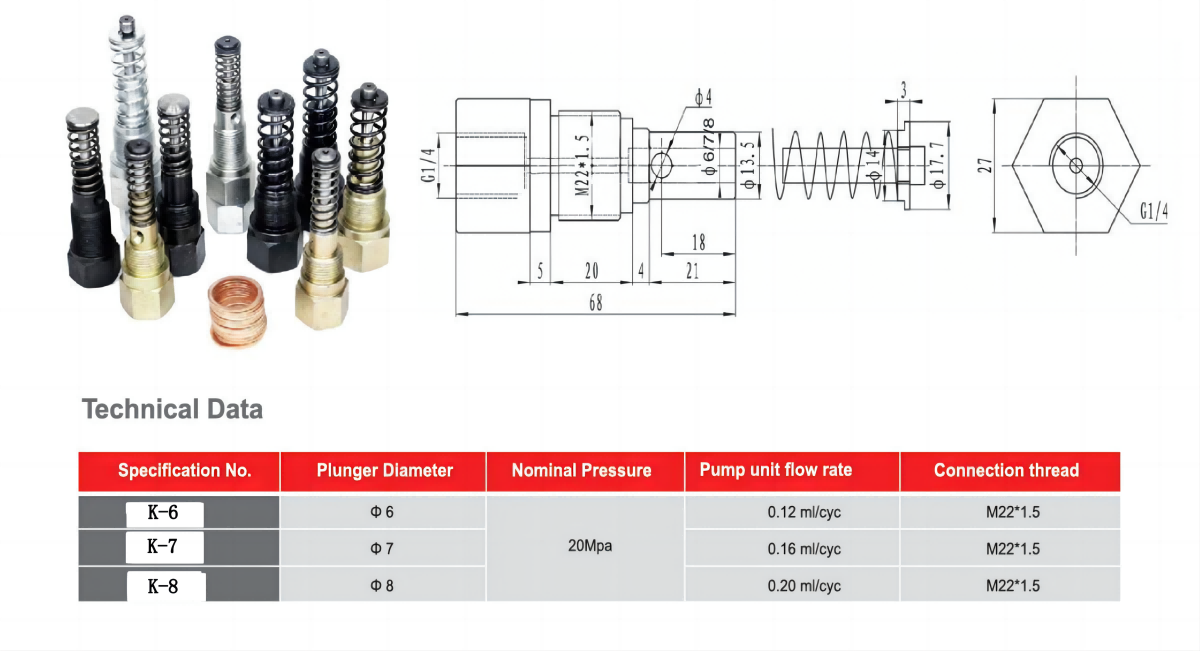 Pump plunger K6K7