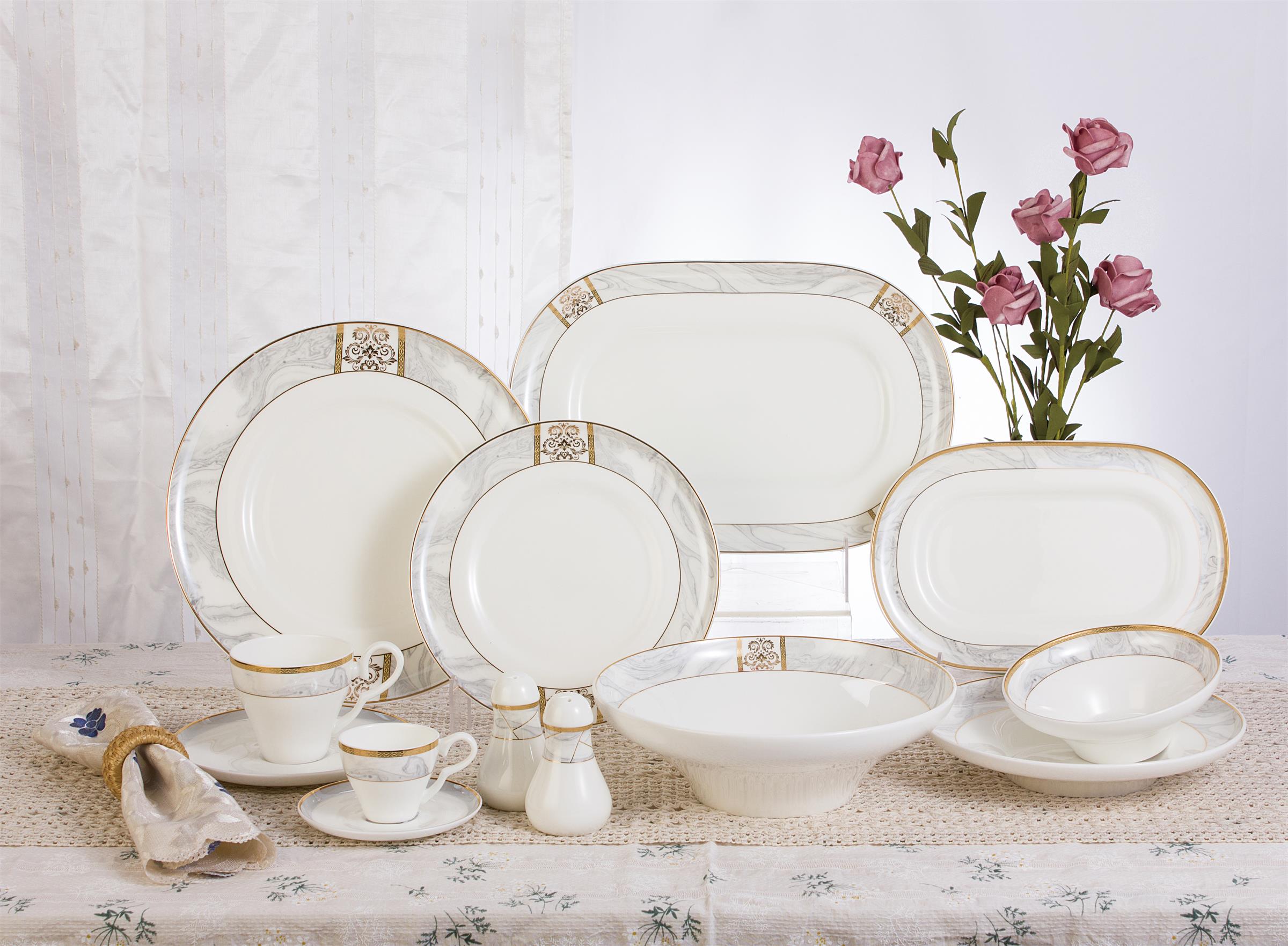 Xinyue marbel pattern dinnerware set