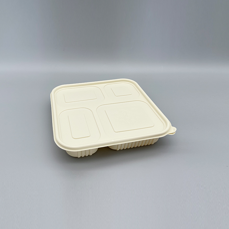 Disposable Cornstarch Square Lunch Box 1300ml TQ-604