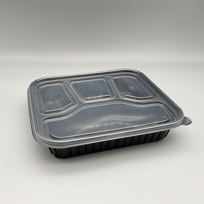 4 Compartments Disposable Square PP Lunch Box TQ-8008