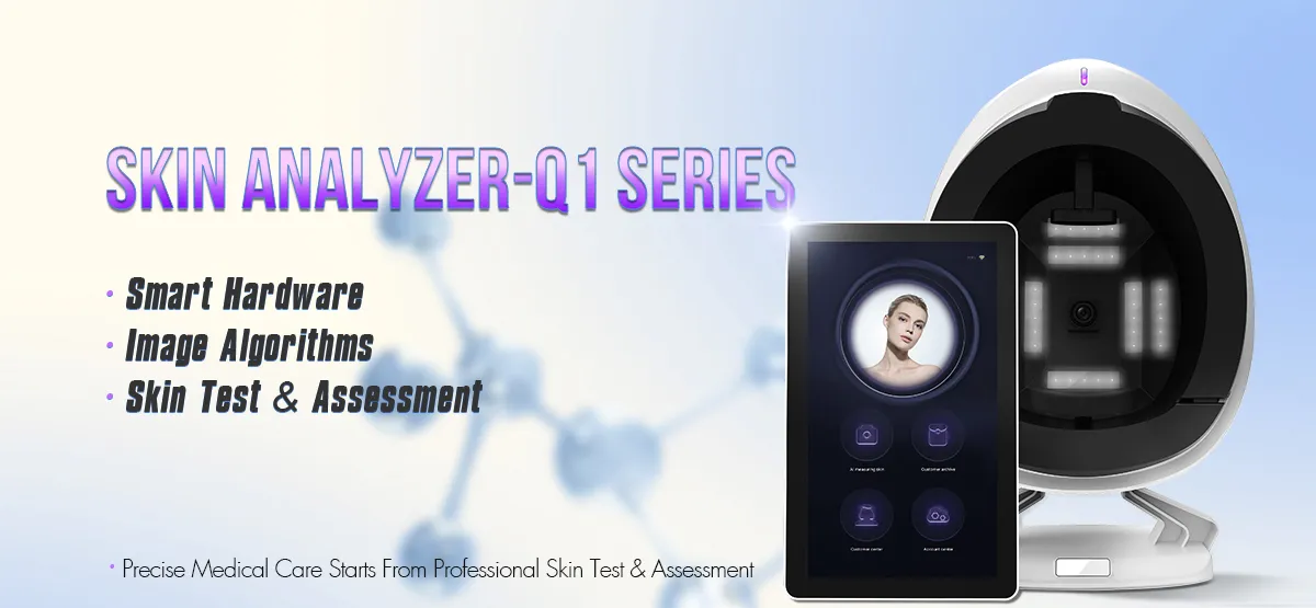 Skin Test Using Automati facial skin analyzer machine