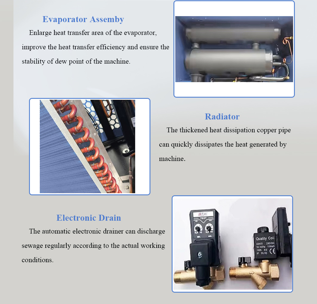 Compressor Dryer Radiator Industrial Compressor Refrigerated Air Dryer
