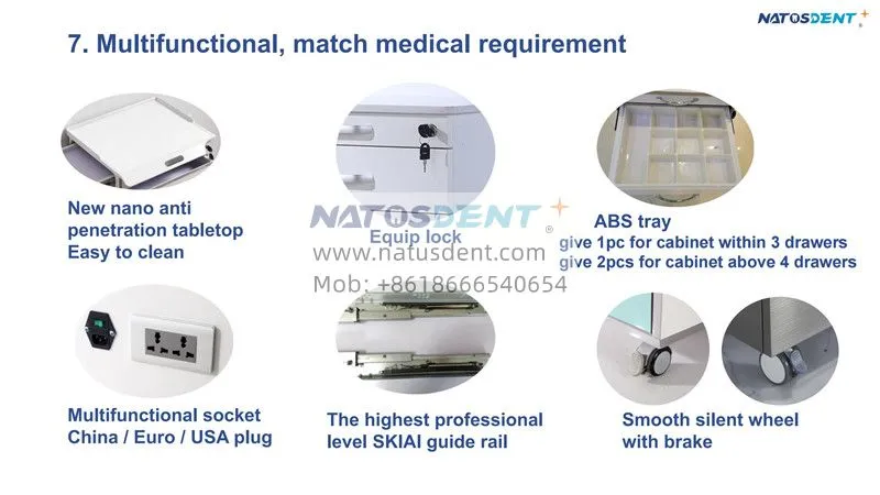 Customized Medical Cabinet Waterproof Green Material NTS-GZ03-1