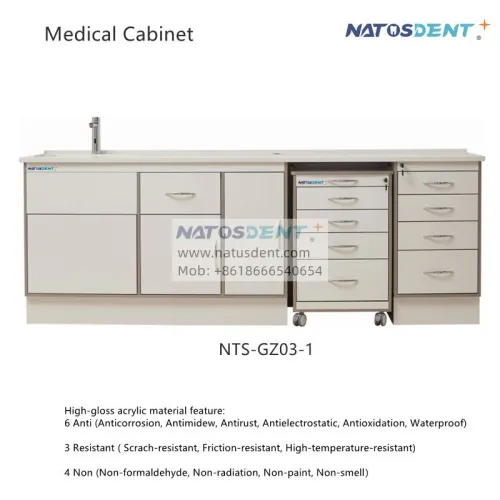 Customized Medical Cabinet Waterproof Green Material NTS-GZ03-1