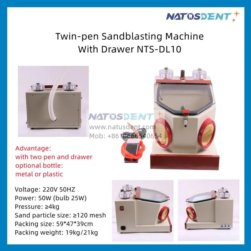 Dental Sandblasting Machine Two Pen & Drawer