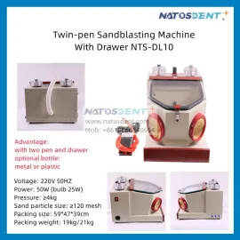 Dental Lab Sandblasting Machine With Two Pen & Drawer