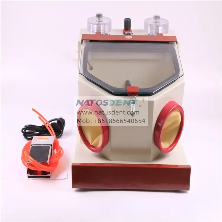 Dental Lab Sandblasting Machine With Two Pen & Drawer