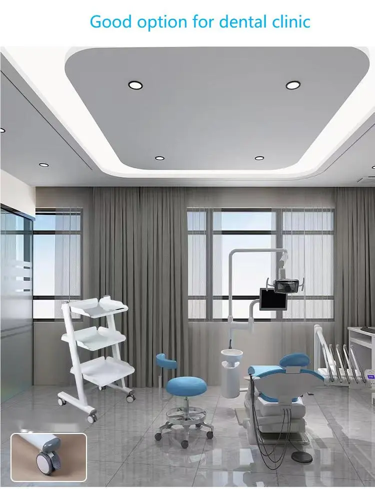 Three Layer Trolley for Medical Dental Clinic