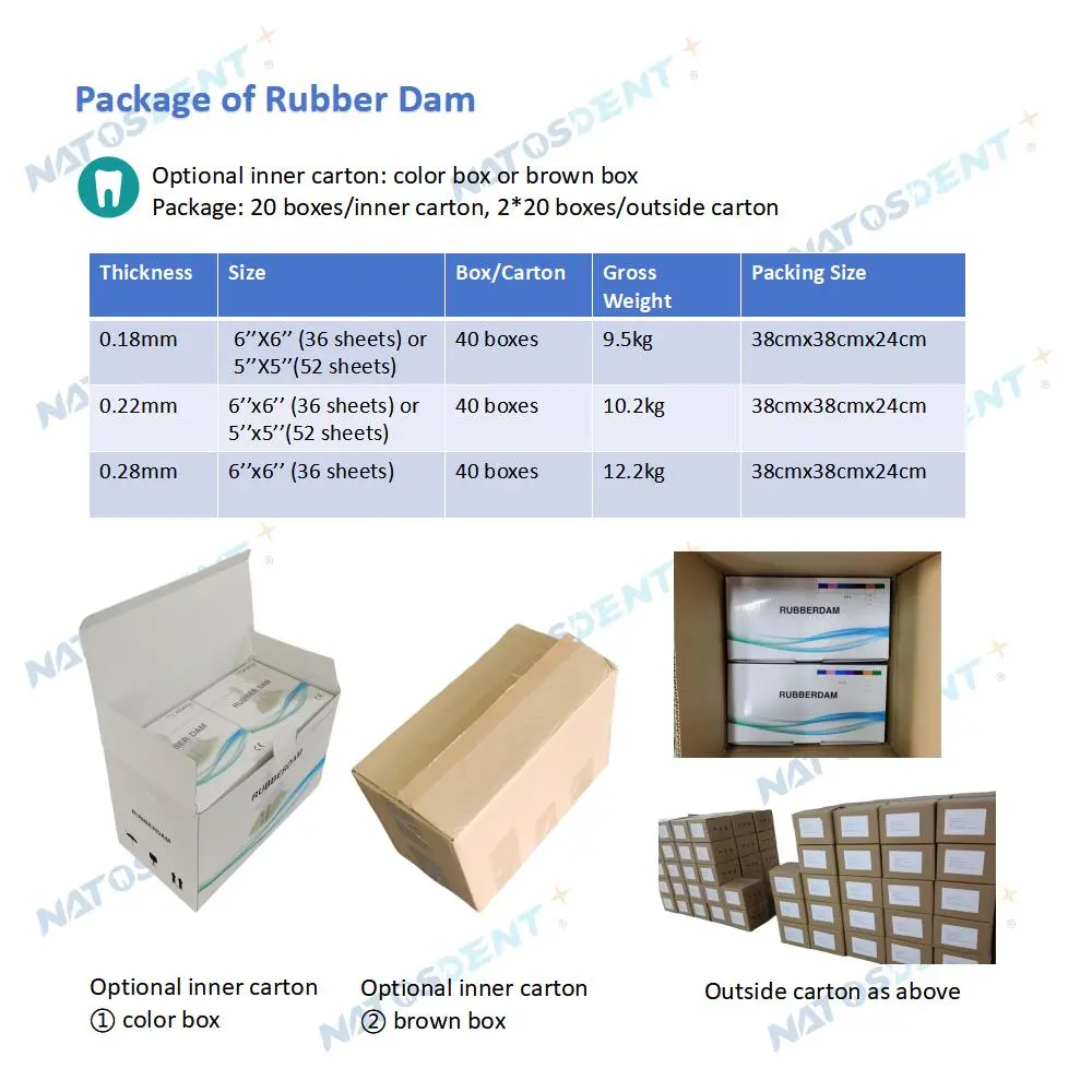 Dental Latex Rubber Dam Sheet