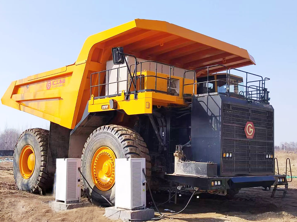 Pure electric mining truck modification