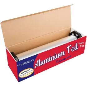 Heavy Duty Aluminum Foil, Food Grade Aluminum Foil Roll 12 Inches X 300  Feet - 300 Square Feet, 0.85mil Thickness