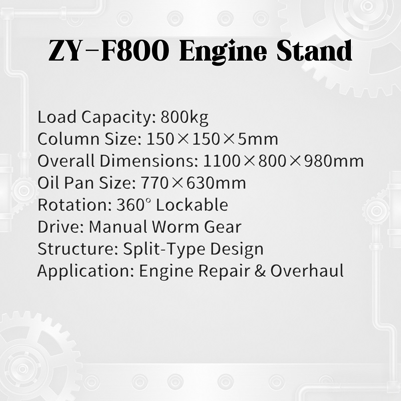 Heavy Duty Engine Gearbox Repair Stand - ZY-F800 Flip Stand