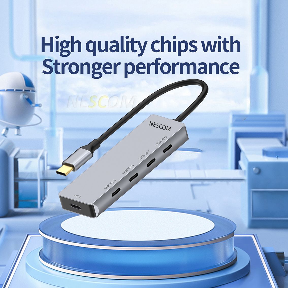 10Gbps aluminum shell Type-C hub
