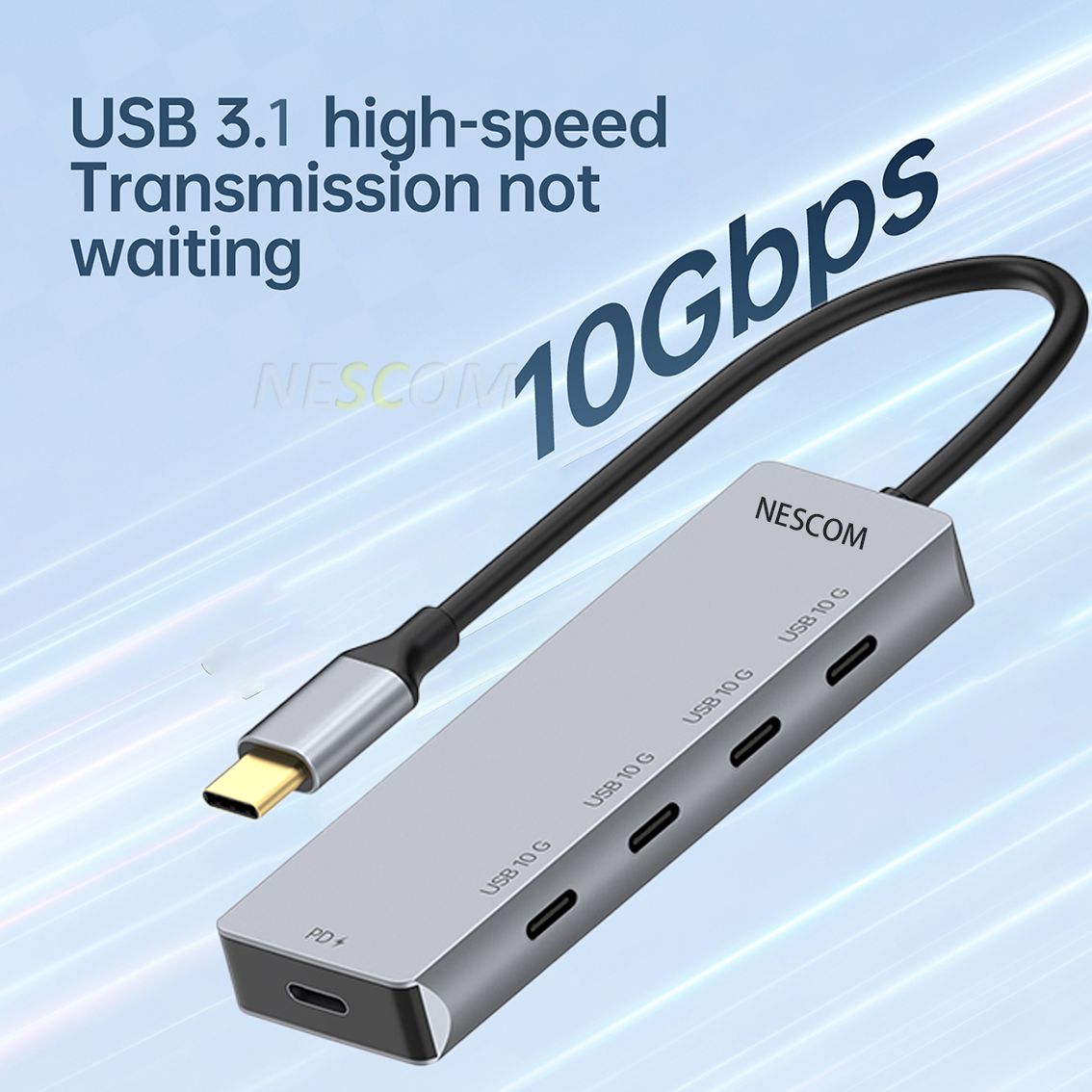 10Gbps aluminum shell Type-C hub