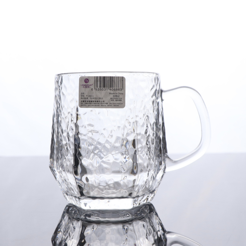 English Style Glass Water Cup With Handle